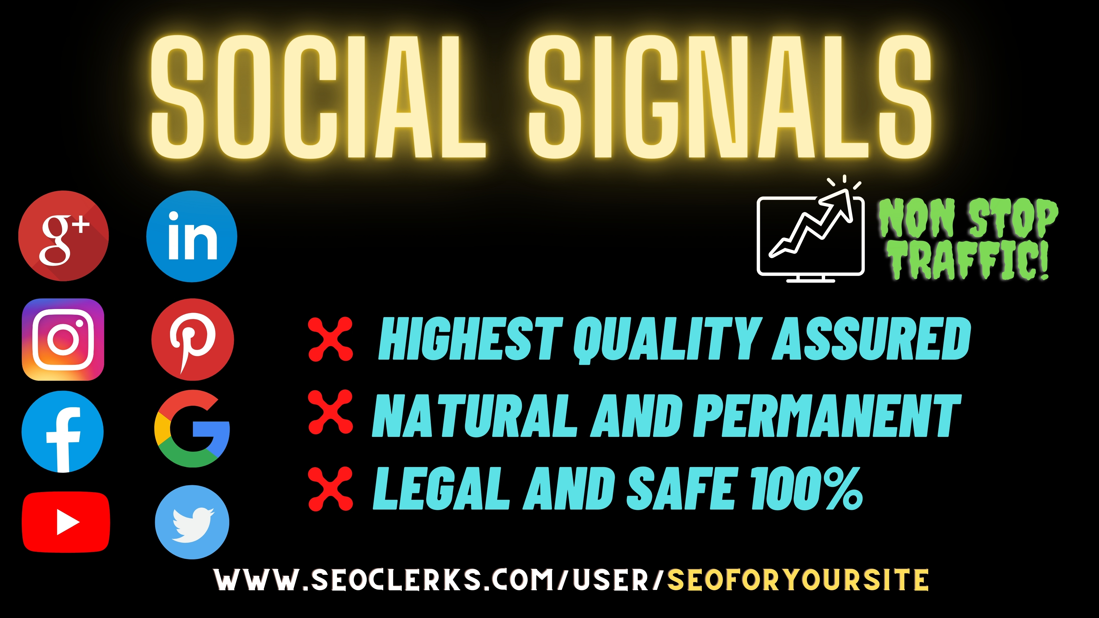 Boost your website with 300 powerful social signals f...