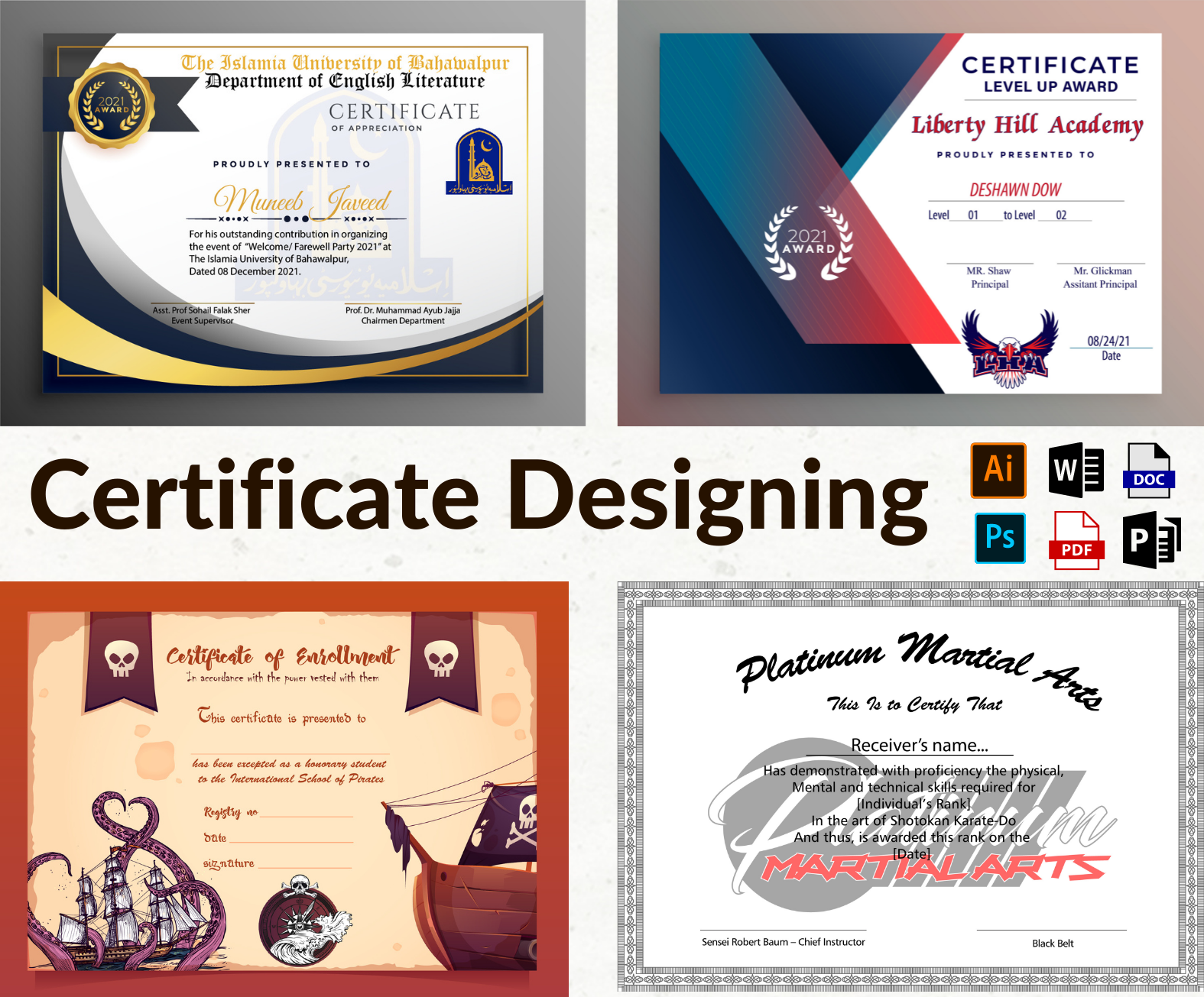 Professional certificate, Business Certificate, Awa...