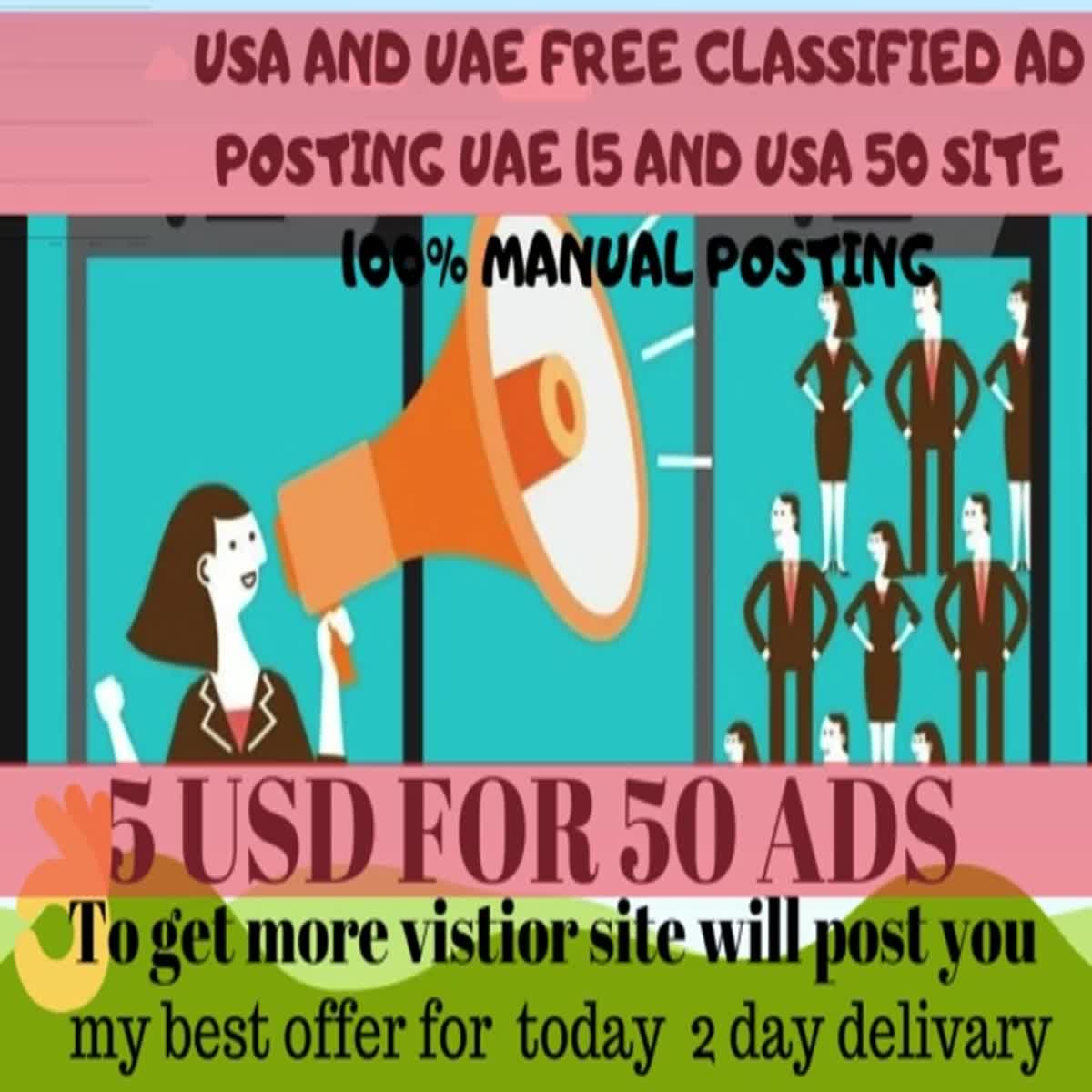 I will be able to create 50 classified backlink for u...
