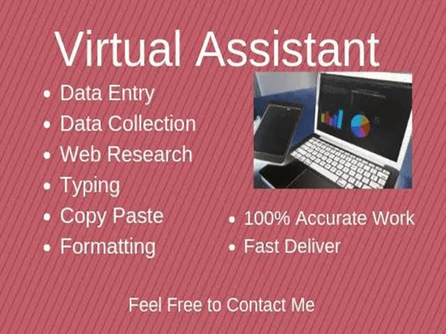I will be your virtual assistant or personal assistan...