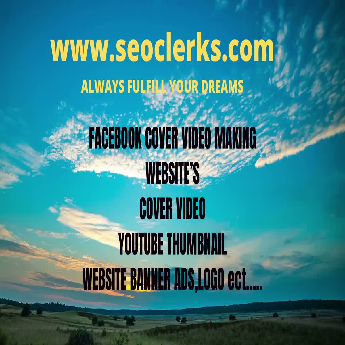 I will create attractive facebook cover video