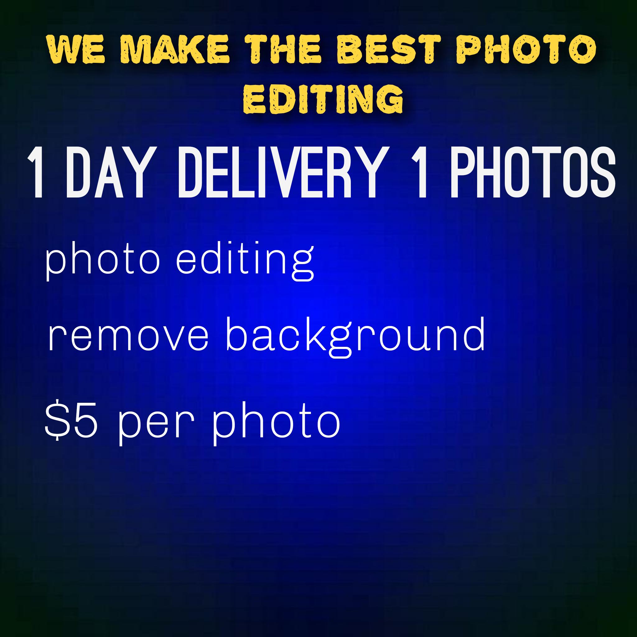 I will can do any photo editing