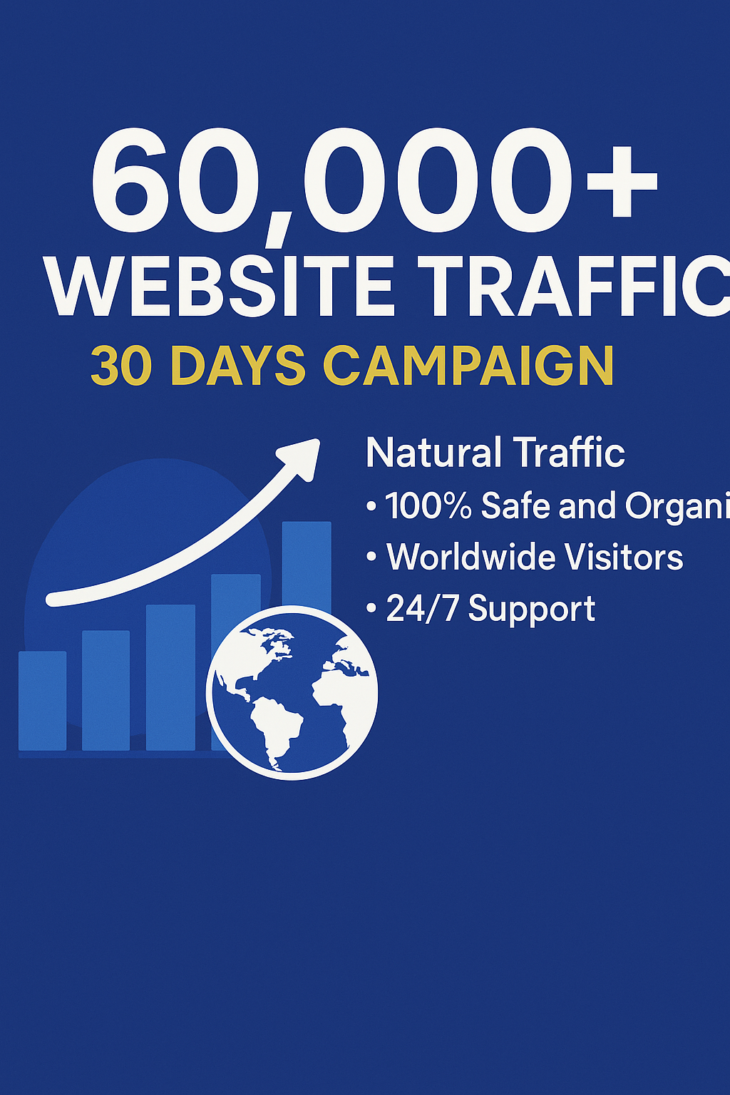 60,000 website natural traffic safe and orginal