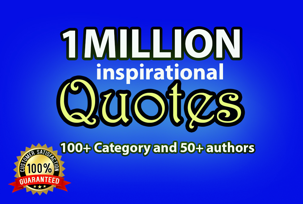 1 million inspirational quotes in text with Image and...
