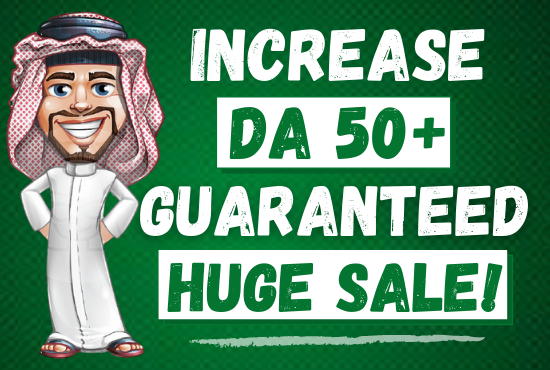 I will increase your website domain authority da 50+ ...