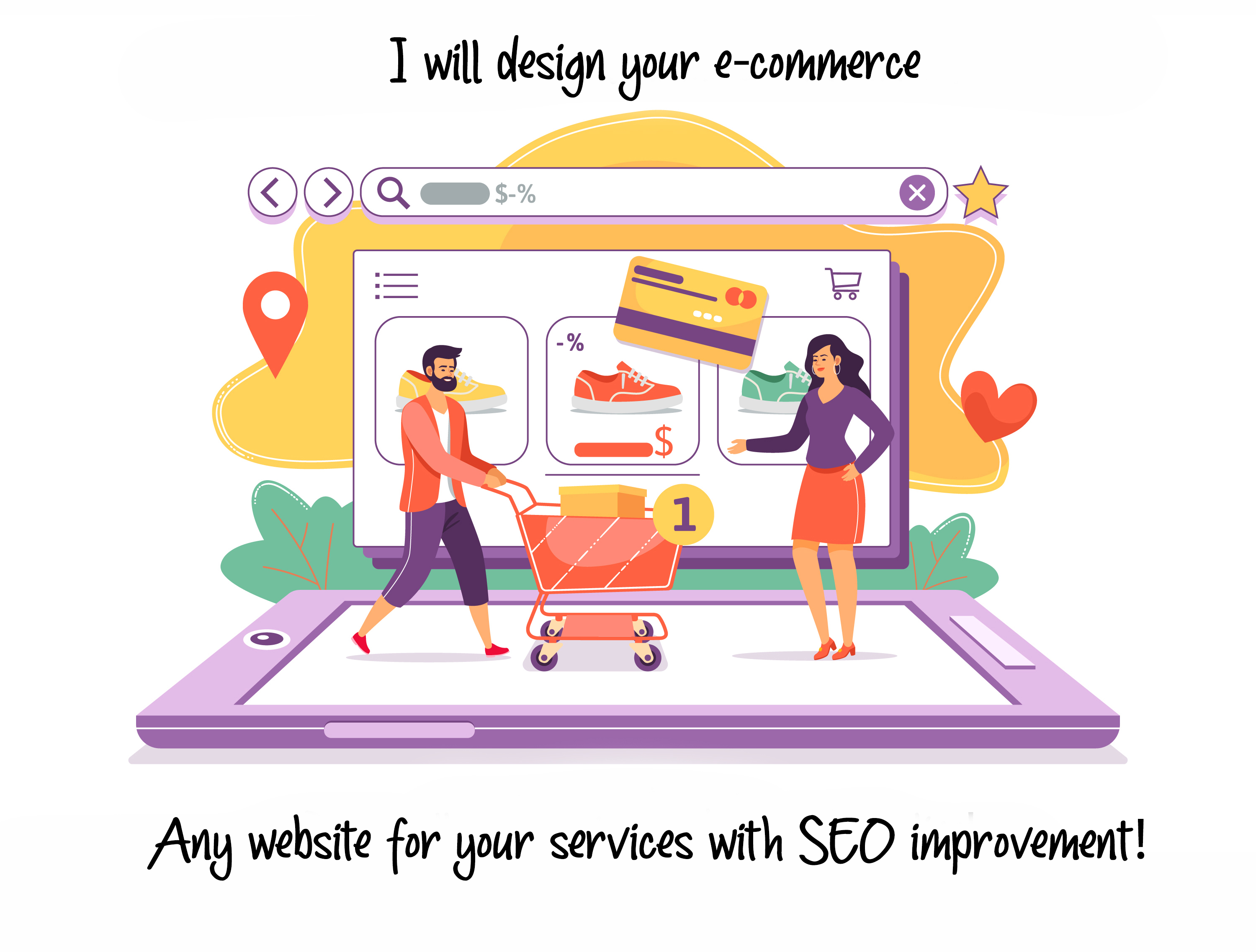 I will design your website or ecommerce with SEO IMPR...