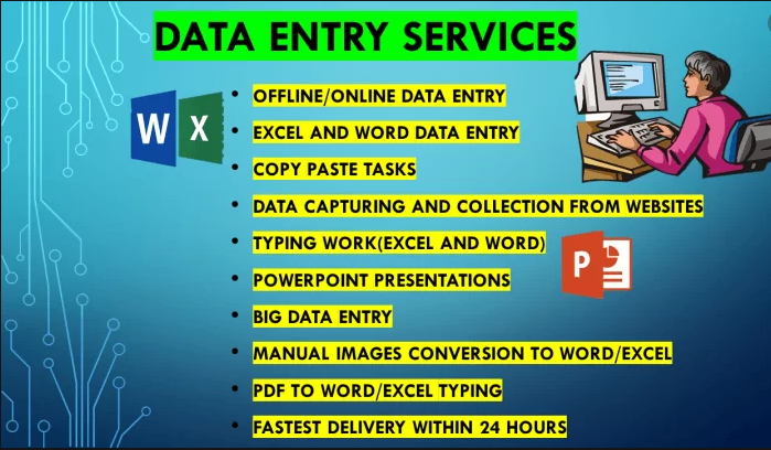 I will enter your data, do copy paste, pdf conversi...