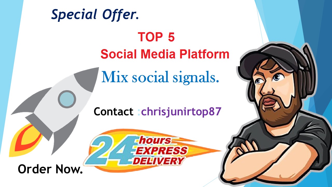 Provide 5 Powerful Platform 25,200 Mix Social Media S...