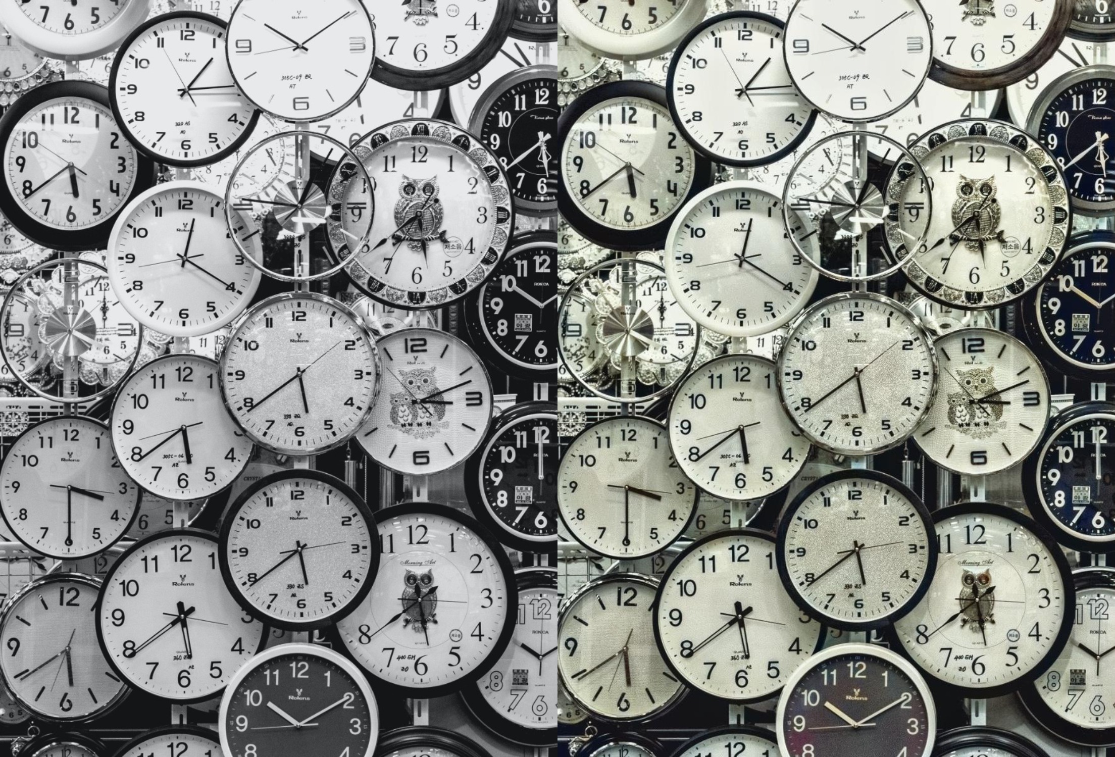 black and white to colored image and change or remove...