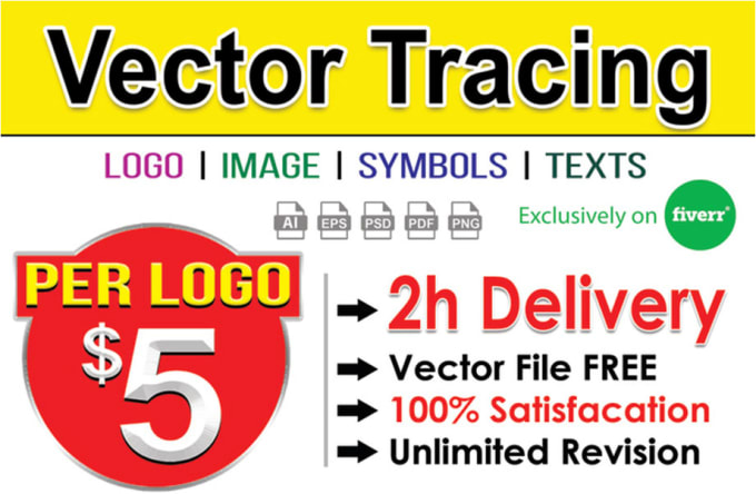 I will vectorize logo, vector trace, redraw, conve...