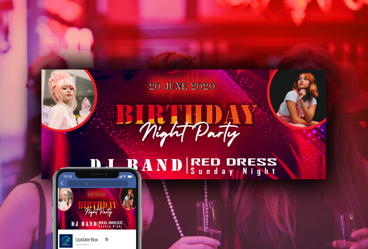 Facebook banner, twitter header, Instagram, Youtube b...