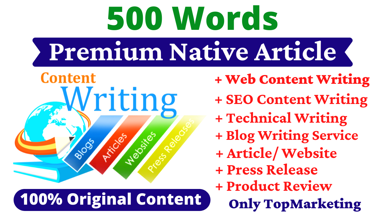 500 Word Premium Native Article Writing, Blog Writin...