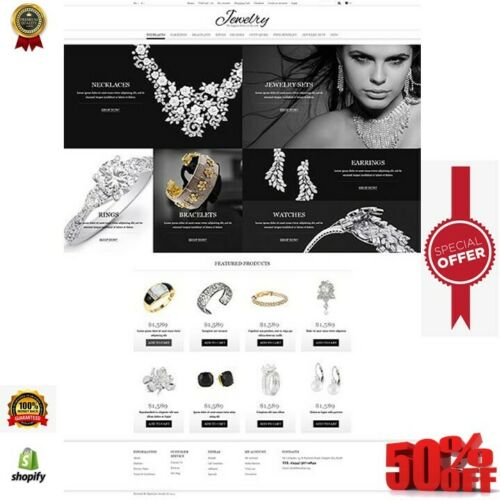 Shopify store dropshipping jewelry website unlimited ...