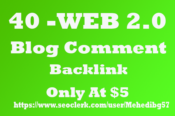 I will Create Manual 40 HIGH DA Web2.0 Blog Network W...