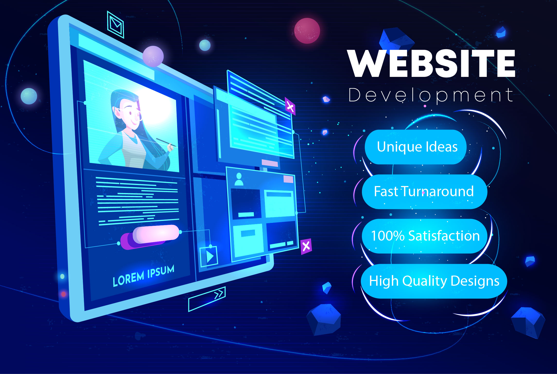 I will create a professional responsive WordPress web...