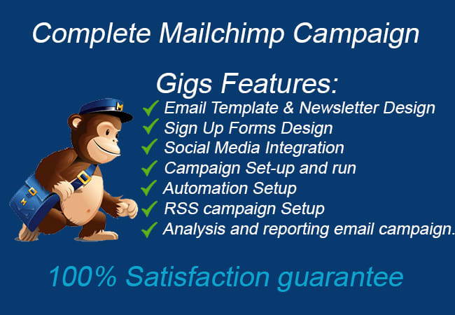 I will do mailchimp, Aweber, getresponse, Constant ...