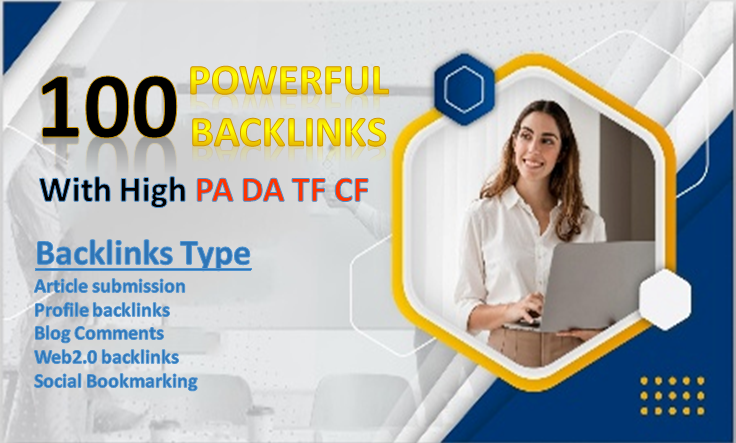Boost Ranking with 100 Unique Domain High Authority B...