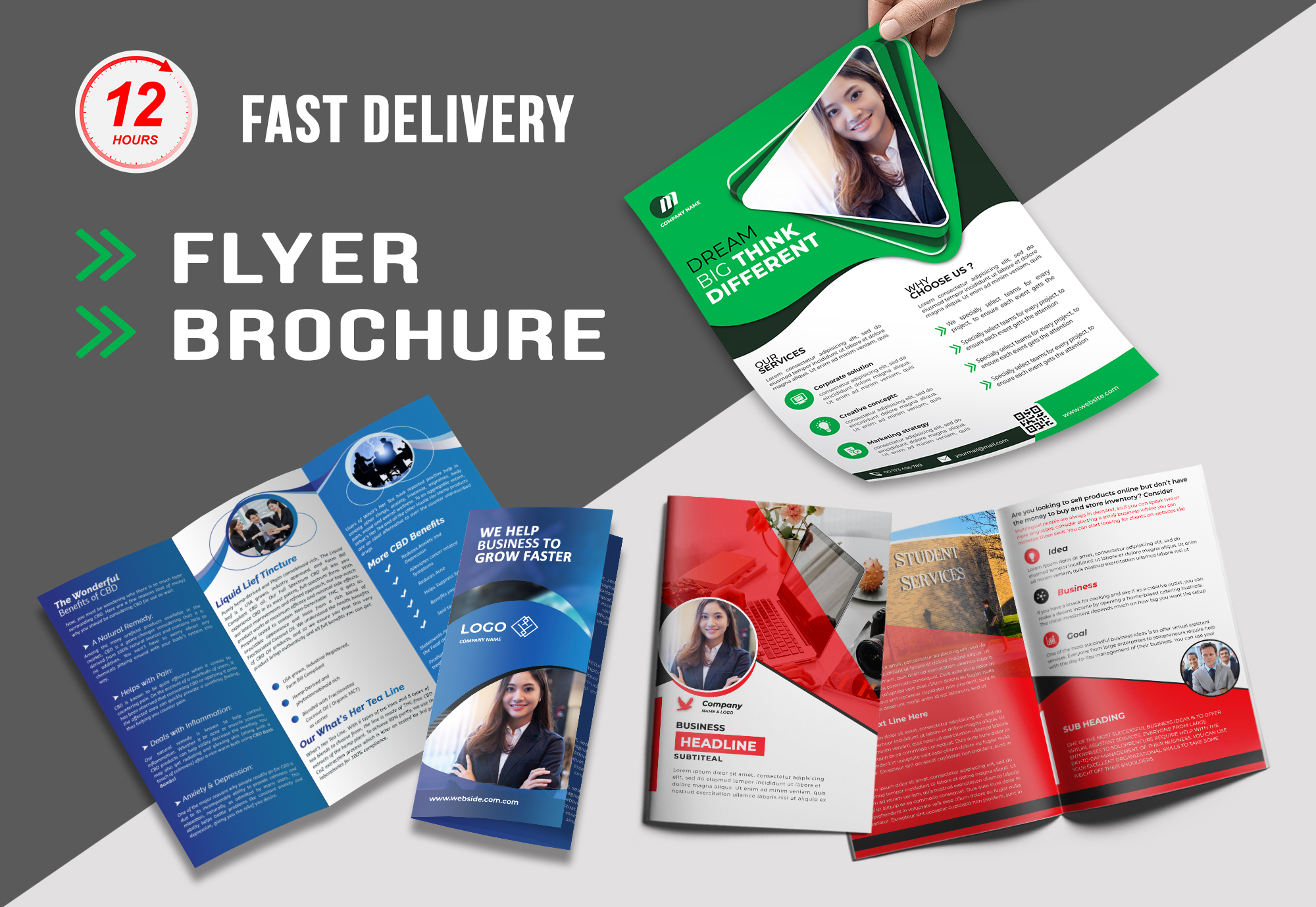 I will do premium quality brochure, flyer and poster...