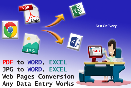 I will convert or type PDF, JPG or Handwritten to MS ...