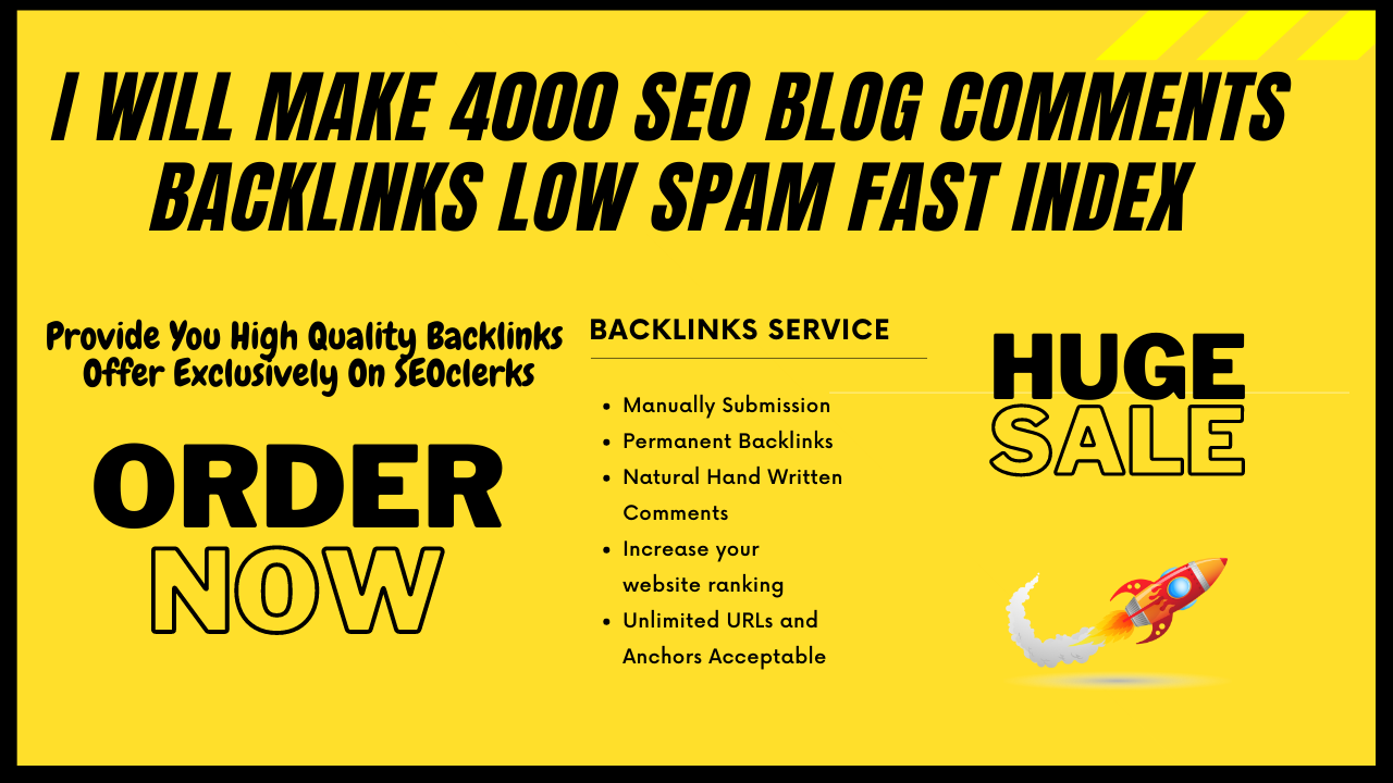 I will make 1000 SEO Blog comments backlinks low spam...