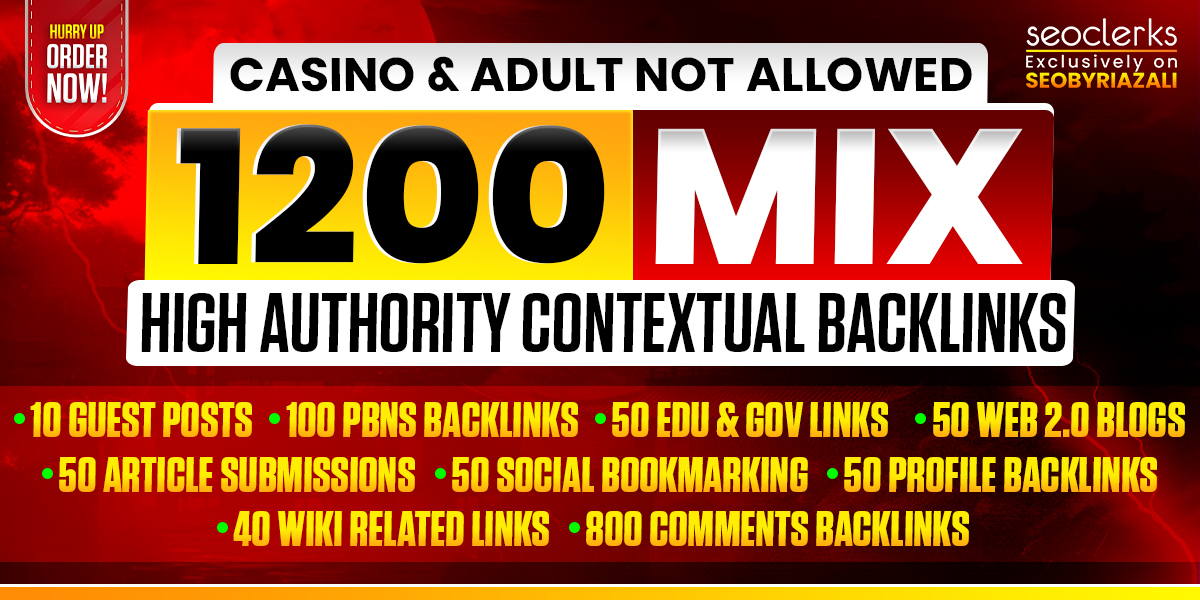 1200 Exclusive High Authority Contextual backlinks Mi...