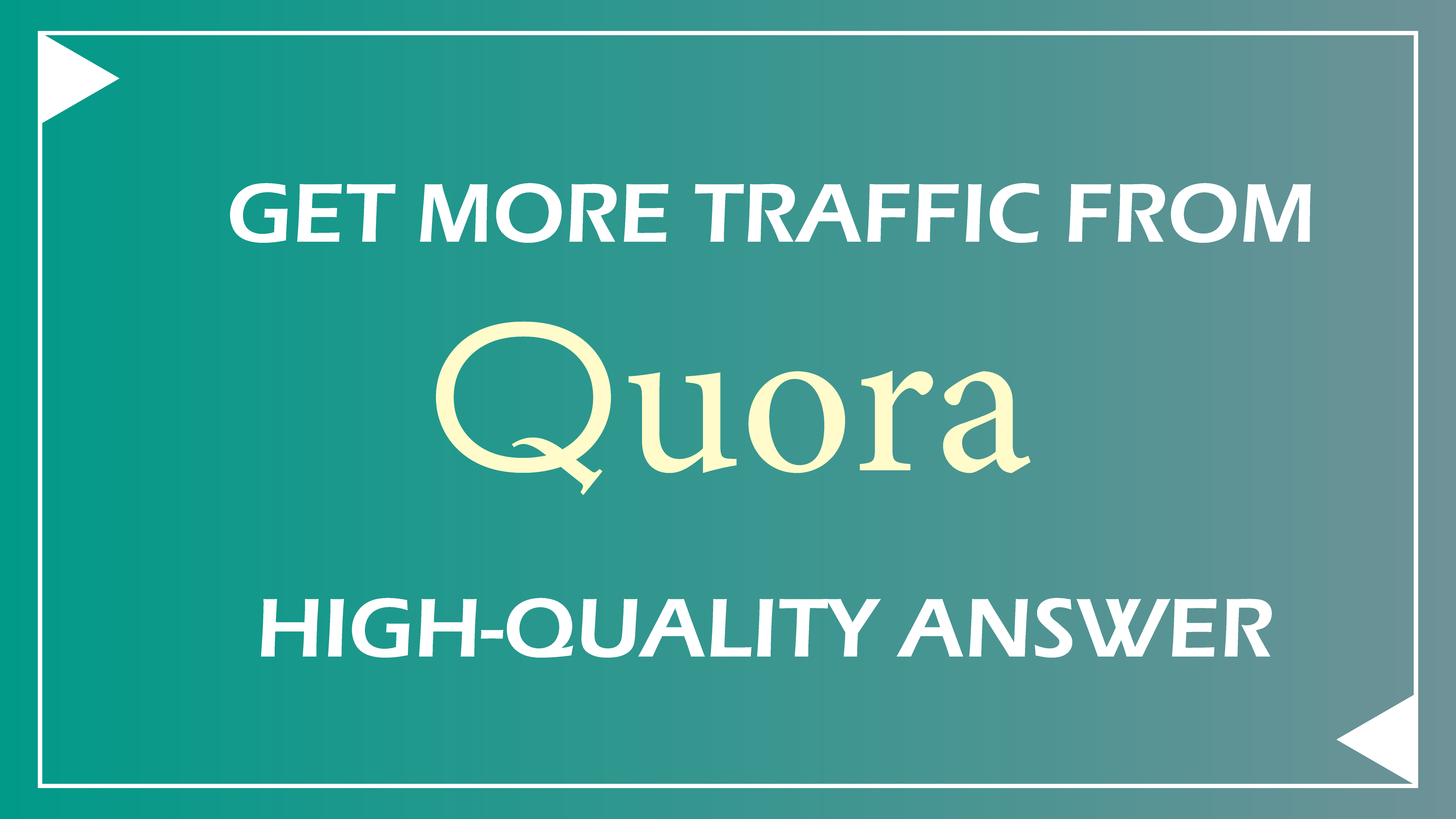 Get 40 organic, unique quora answer to boost your do...