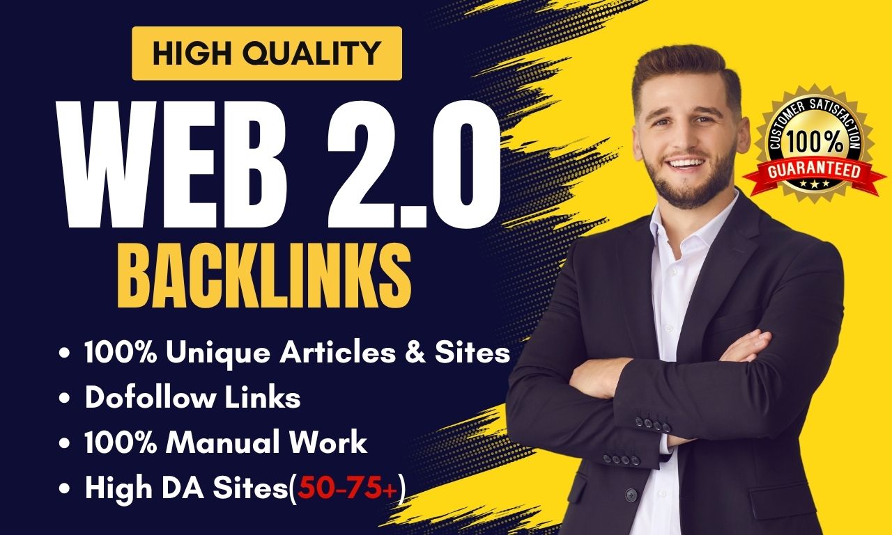 I will manually create 50 web 2.0 backlinks with SEO ...
