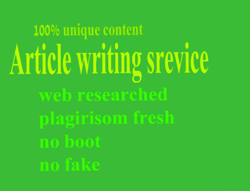 Unique 600-1000+ article for first domain