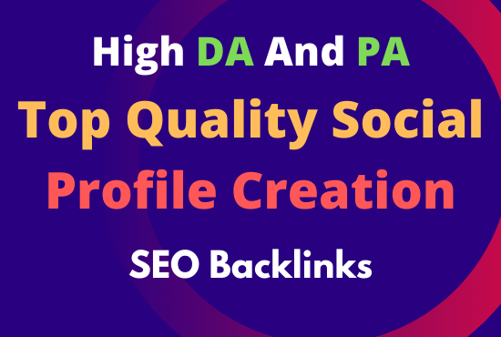 I will do 99+ high authority profile with dofollow SE...