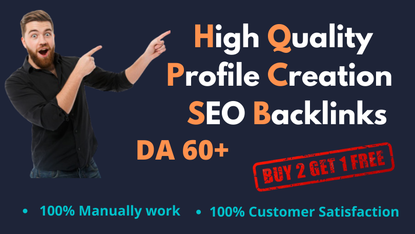 I will create 50 High Authority profile creation back...