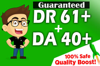 I will increase domain rating DR ahrefs to 60 plus