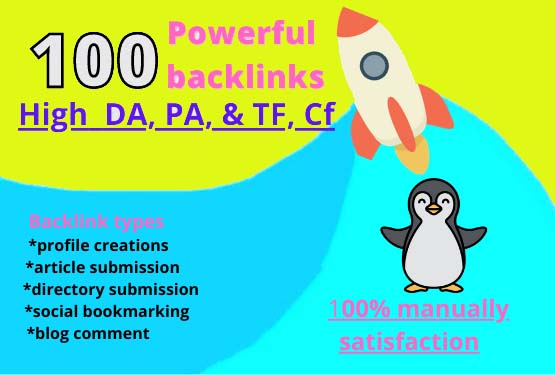 I will build 100 High DA& PA powerful unique doma...