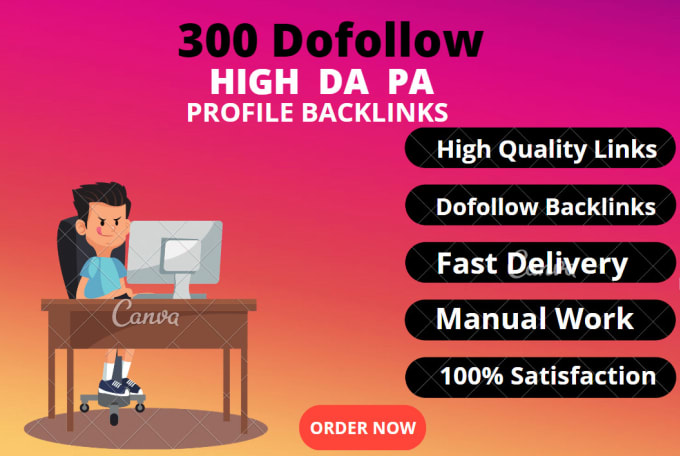 I will create 300 profile links for the ranking of yo...