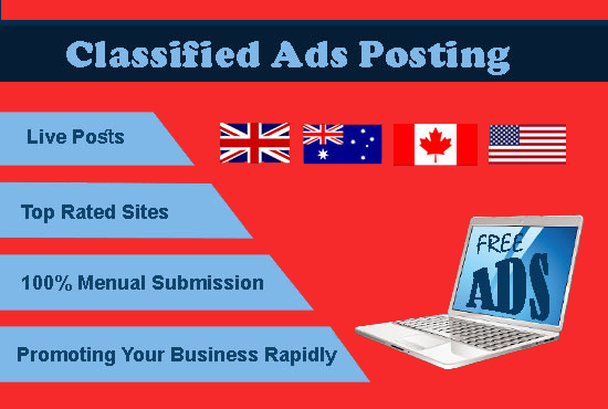 Accept PayPal - I will do 100 post your ads on classi...