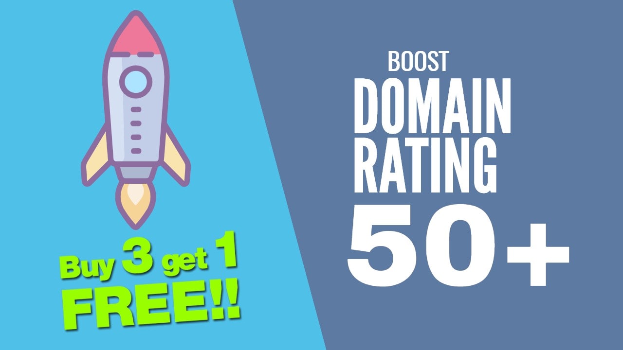 I will increase your domain rating DR 50 plus with se...