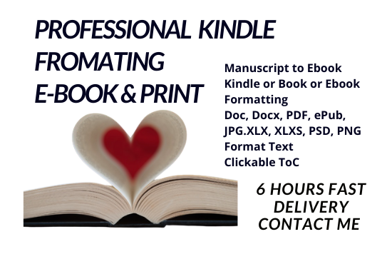 I can do kindle ebook book formatting createspace pap...
