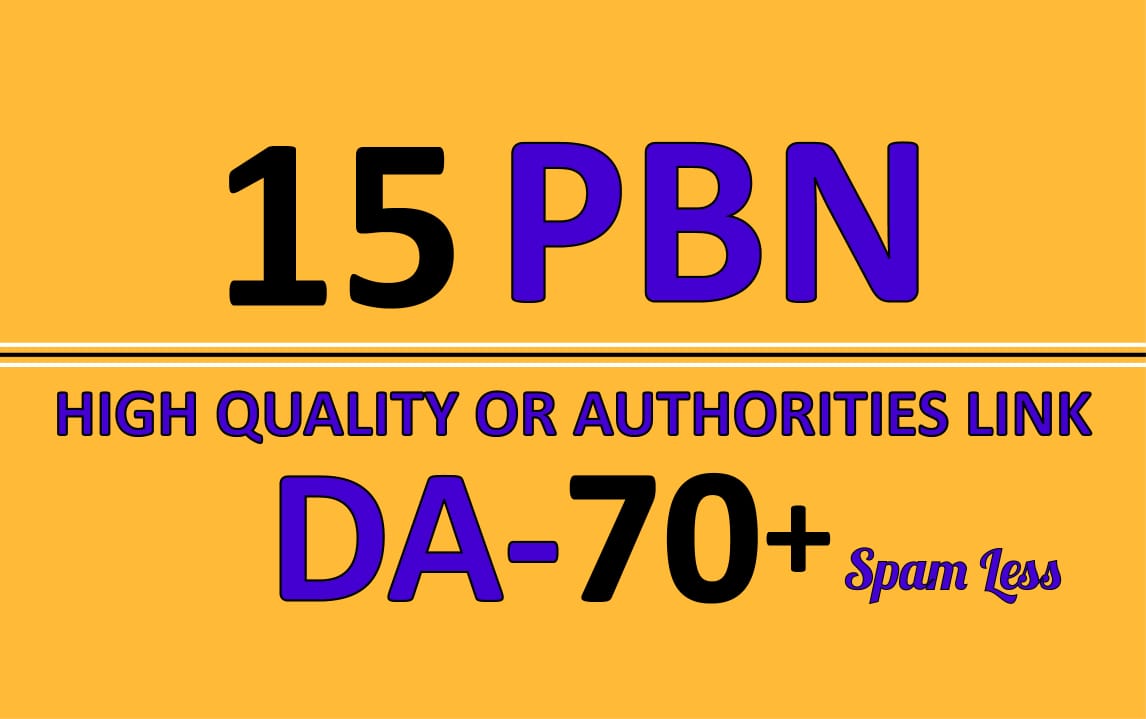 Extremely Powerful DA DR 15 HOMEPAGE PBN backlinks