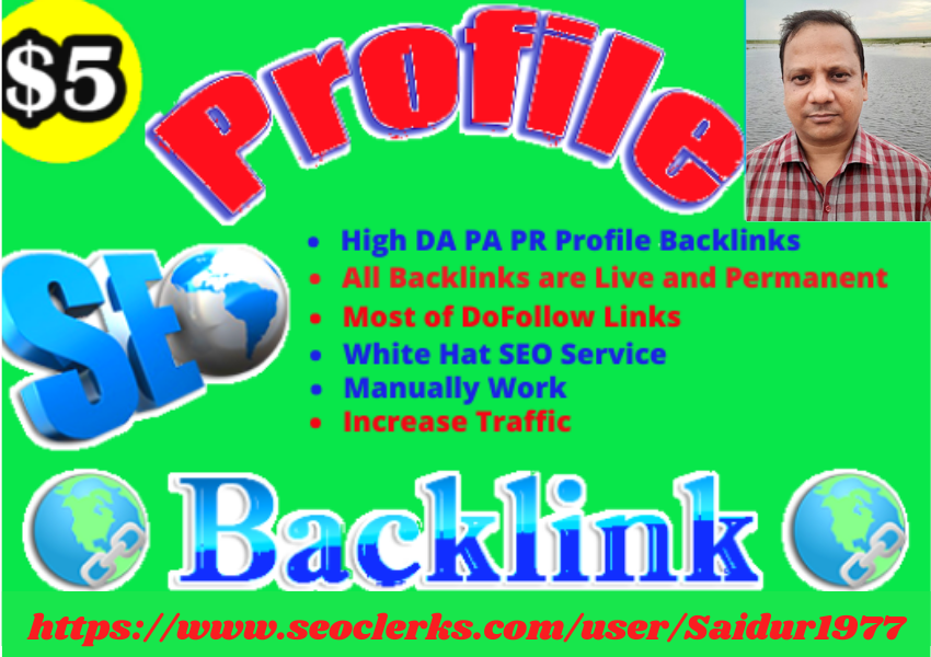 I will create 250 profile backlinks on high DA PA sit...