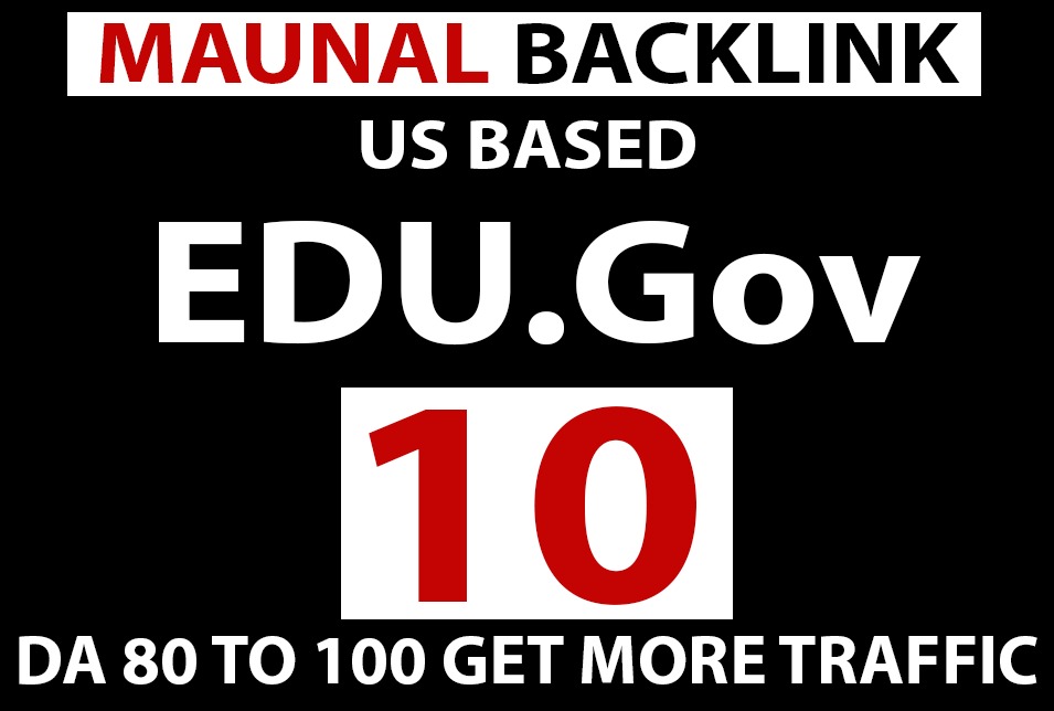 US Based 10 EDU. GOV High Authority Backlinks get bus...