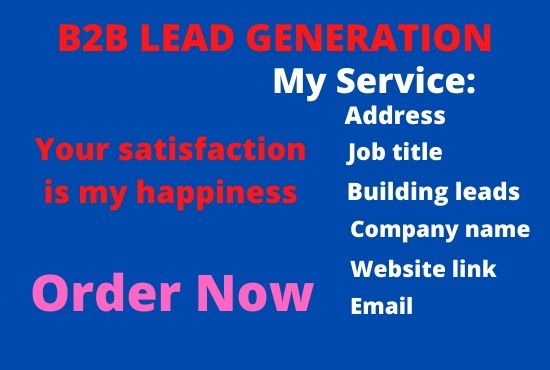 I will do b2b Lead Generation, web research and Data...