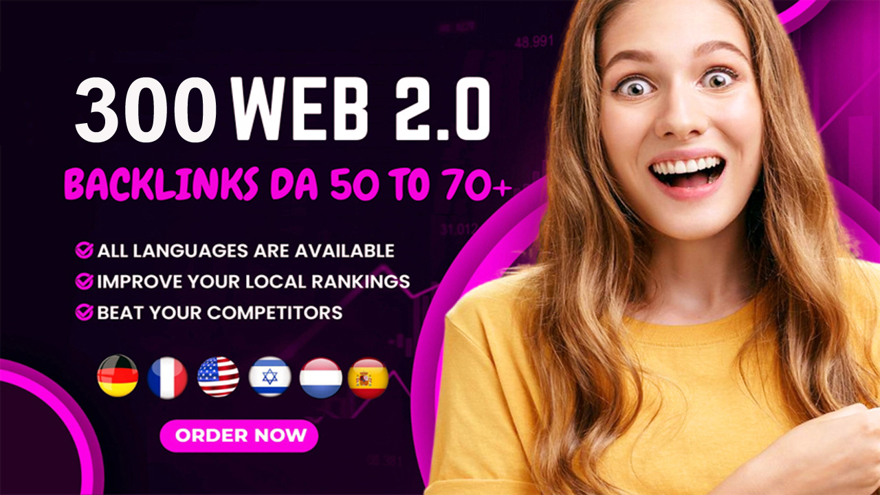 300 High Authority Web 2.0 Blog SEO Dofollow Backlink...