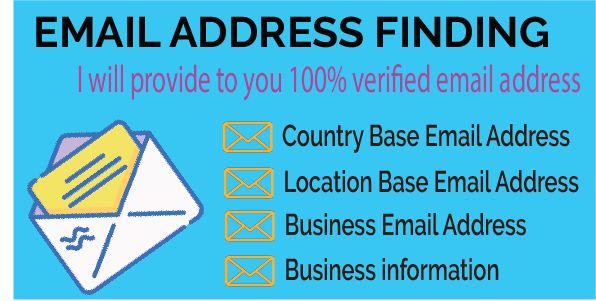 I will Provide verified Email Address list in Country...