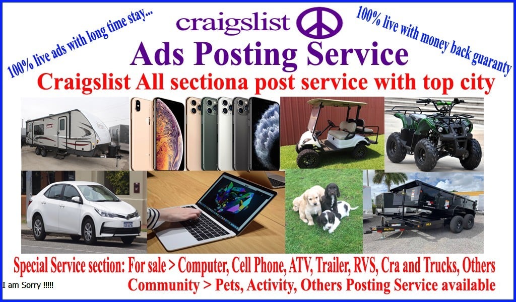 I will do your craigslist pets ads posting USA all si...