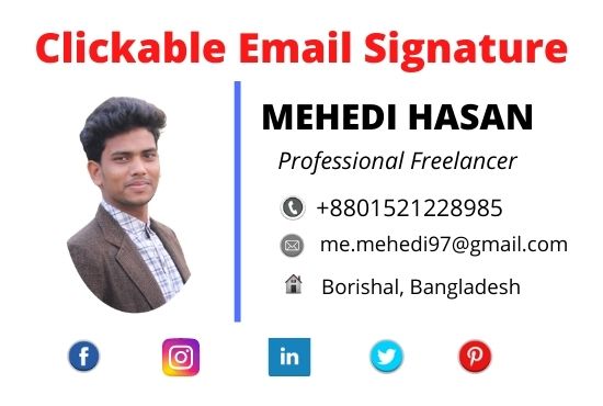 I will create professional clickable Email Signature ...