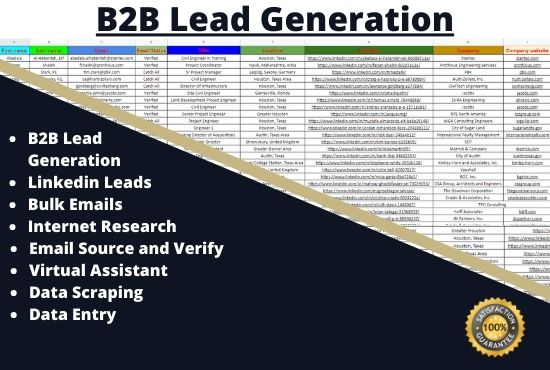 I will collect your targeted B2B Lead Generation and ...