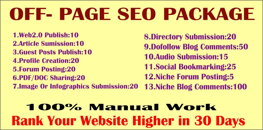 All In One Off-Page SEO Link Building Package GOOGLE ...