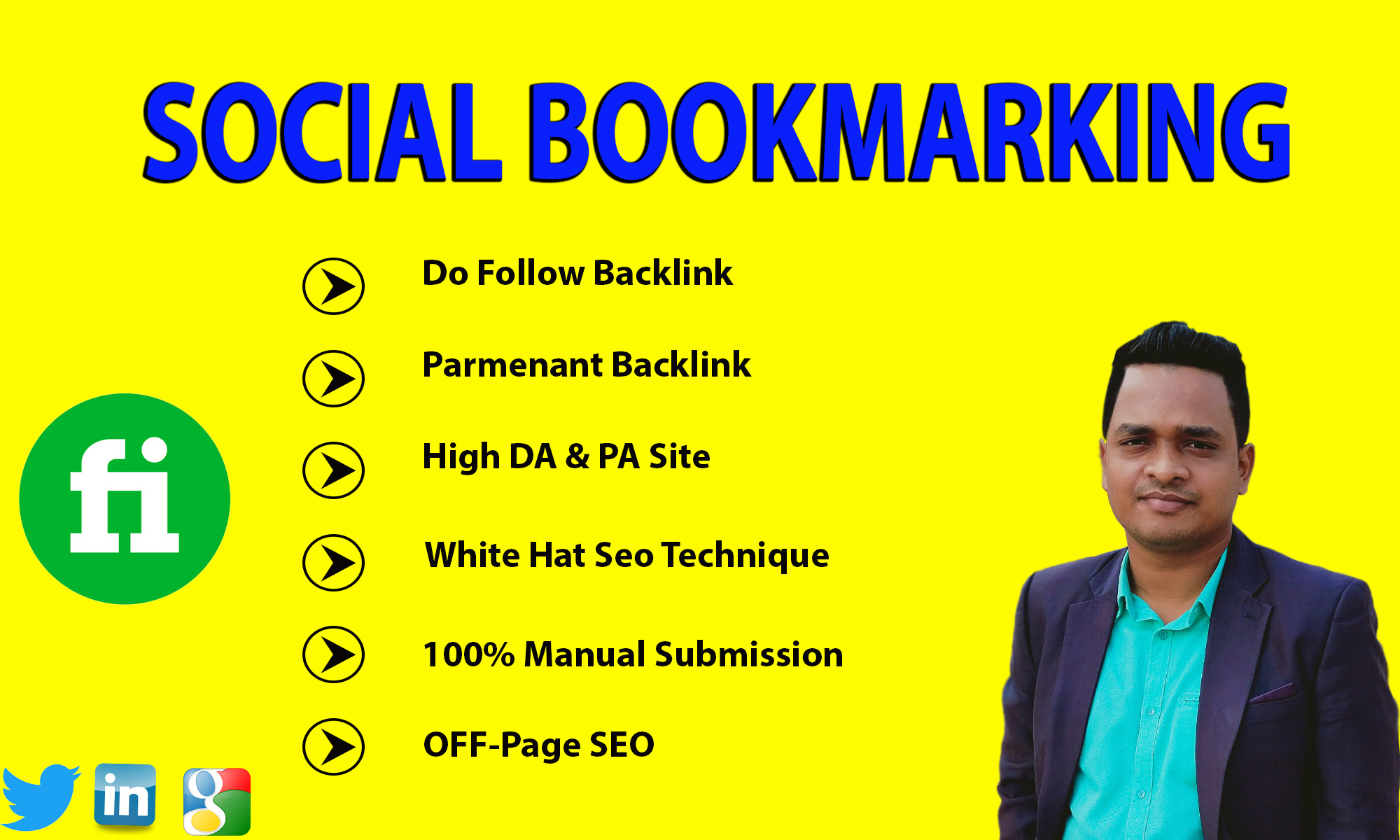 I will Do Social Bookmarking on High DA PR sites Manu...