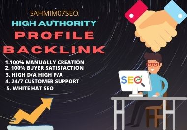 I will do 50 high P/A, D/A profile backlinks manually