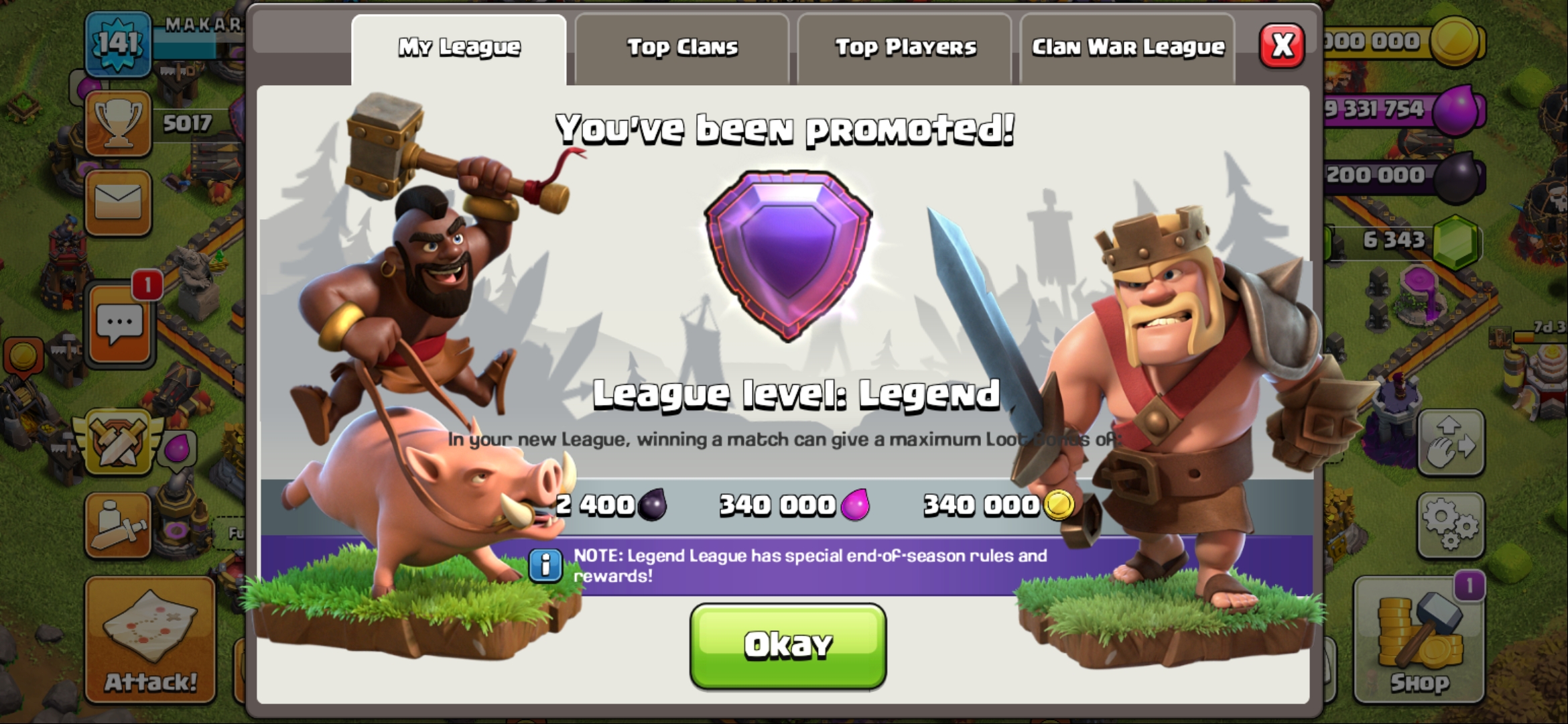 I will trophy up to legend in any divisions clash of ...
