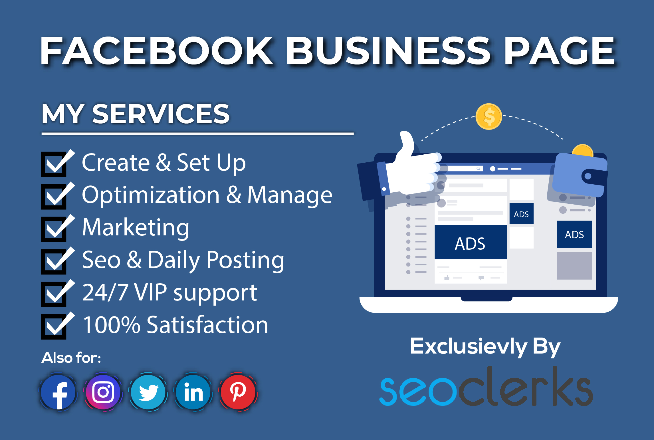 I Will Setup Professional Facebook Business Page, Ma...